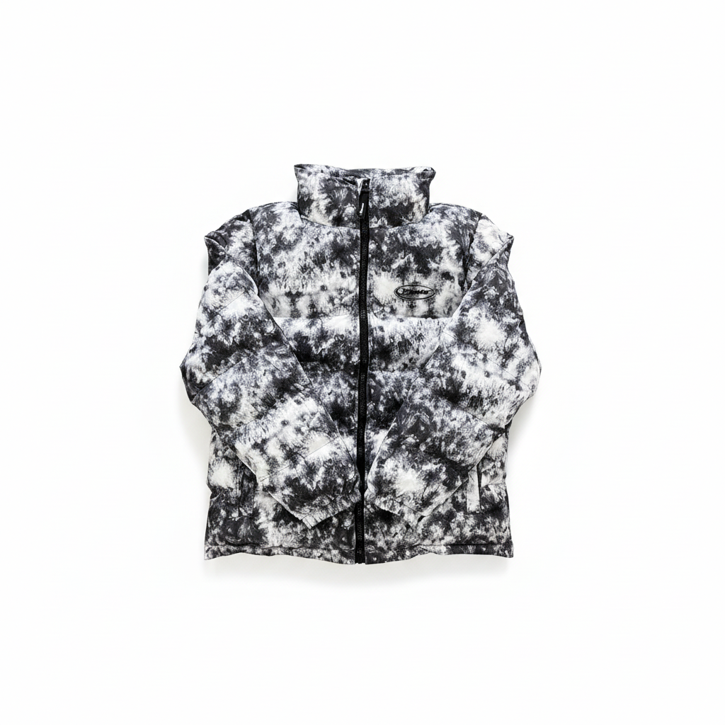 Trapstar Hyperdrive Down Jacket "Black-Tie Dye"
