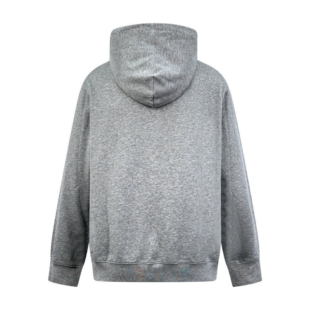 Gucci Printed Cotton Jersey Hoodie "Grey"