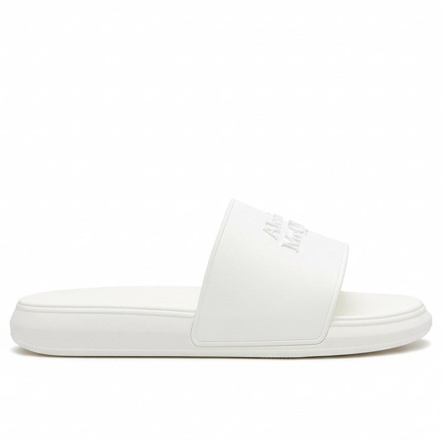 Alexander McQueen Rubber Pool Slide "White"