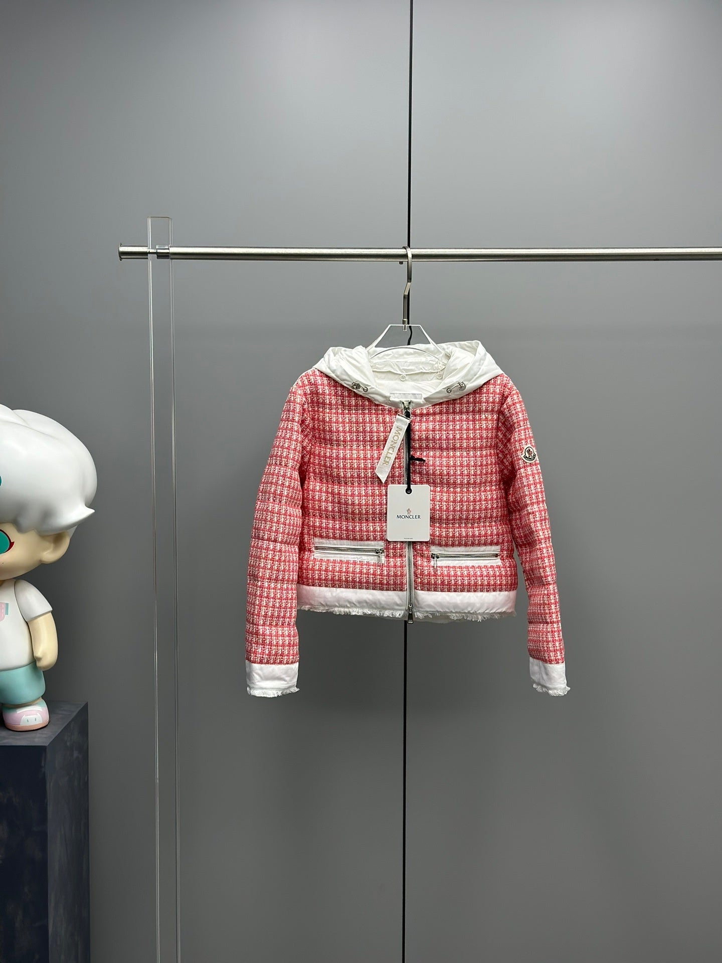 Moncler Remonay Tweed Down Jacket "Pink"