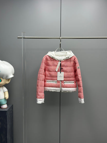 Moncler Remonay Tweed Down Jacket "Pink"