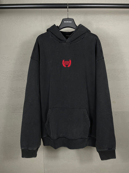 Balenciaga Hoodie "Black-Red"