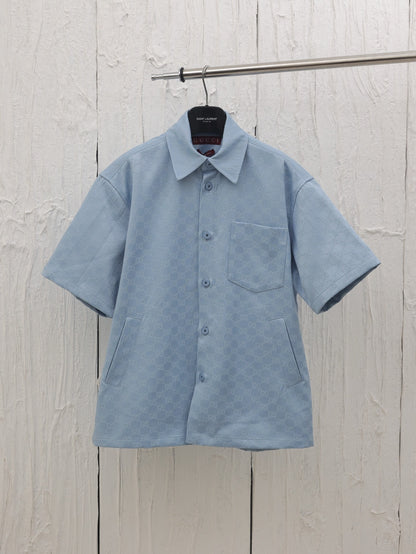 Gucci GG Cotton Oversized Shirt "Blue"