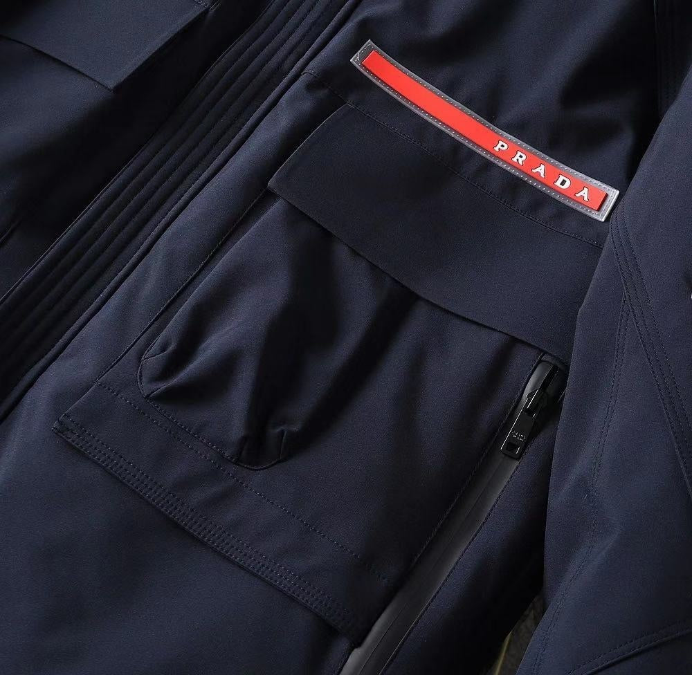 Prada Down Coat Jacket "Navy Blue"