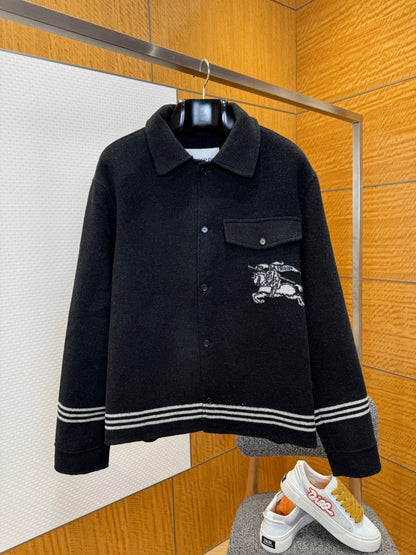 Burberry EKD Wool Overshirt "Black"