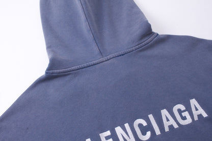 Balenciaga Hoodie "Blue-White"