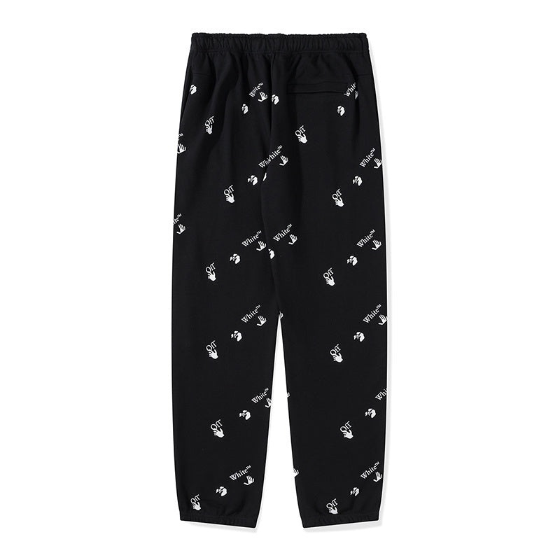 Off-White Trousers All Over Logo "Black"