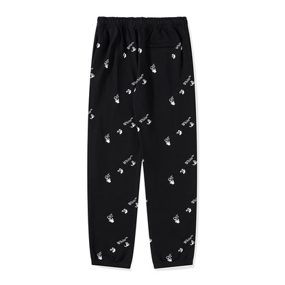 Off-White Trousers All Over Logo "Black"