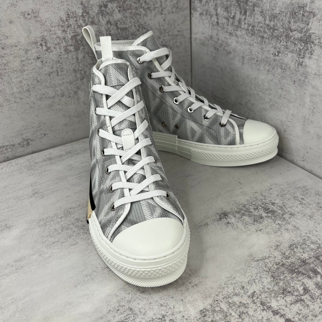 Dior B23 High-Top "Light Grey CD Diamonds"
