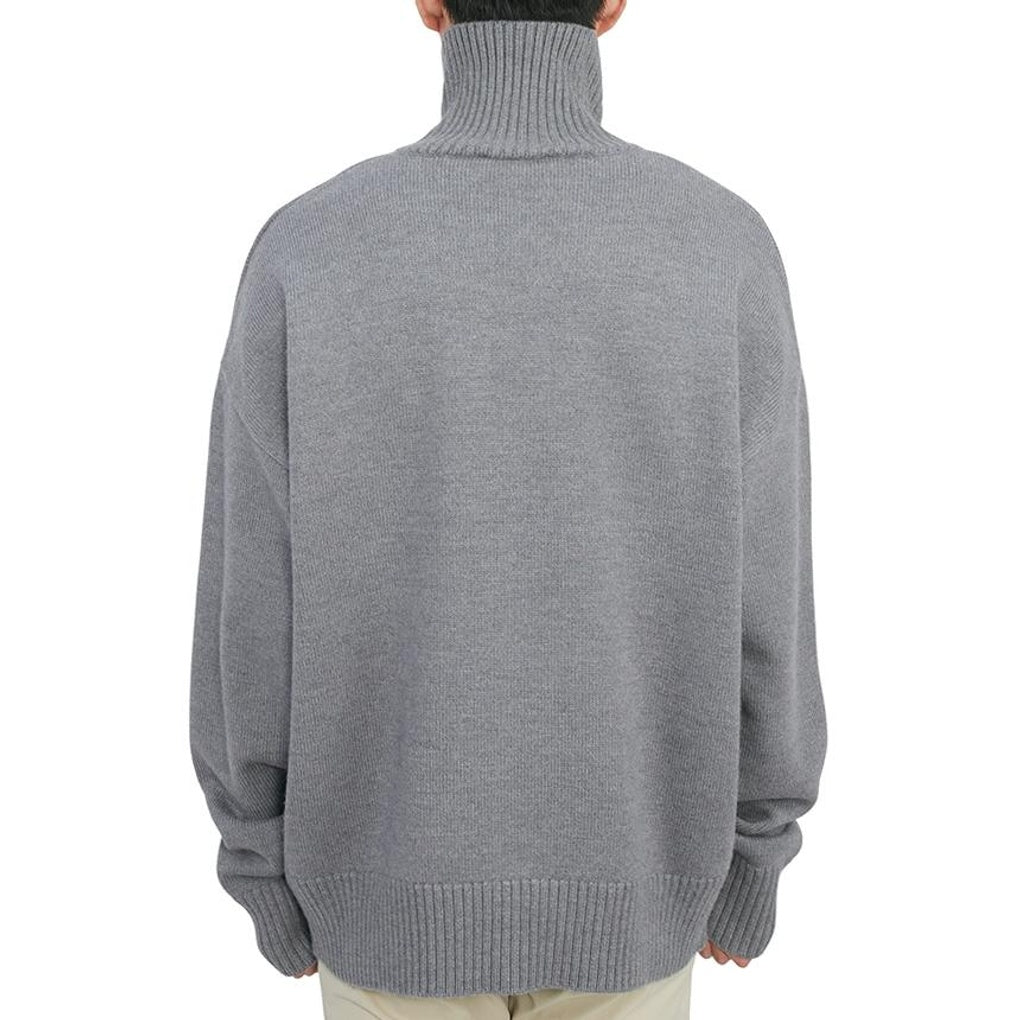 AMI Paris Ami De Coeur Turtleneck Sweater "Grey"