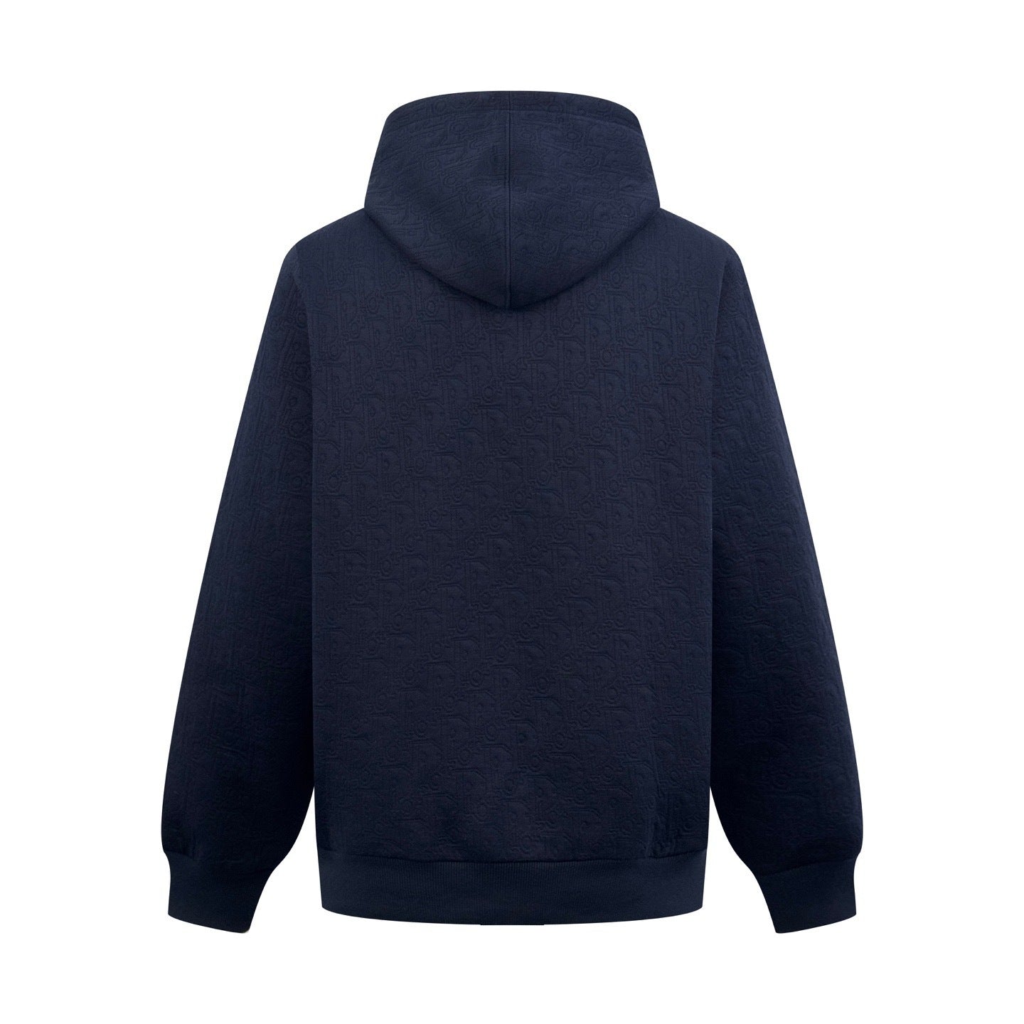 Dior Oblique Hooded Sweatshirt "Navy Blue Cotton-Blend Jersey"