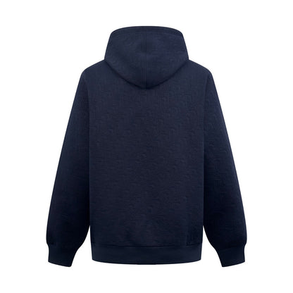 Dior Oblique Hooded Sweatshirt "Navy Blue Cotton-Blend Jersey"