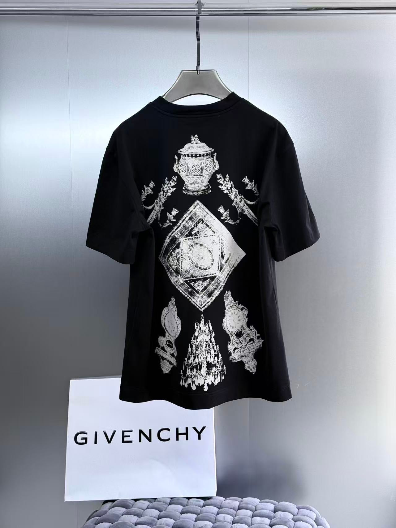 Givenchy Huber Objects Printed T-Shirt "Black"