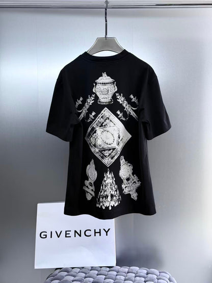 Givenchy Huber Objects Printed T-Shirt "Black"