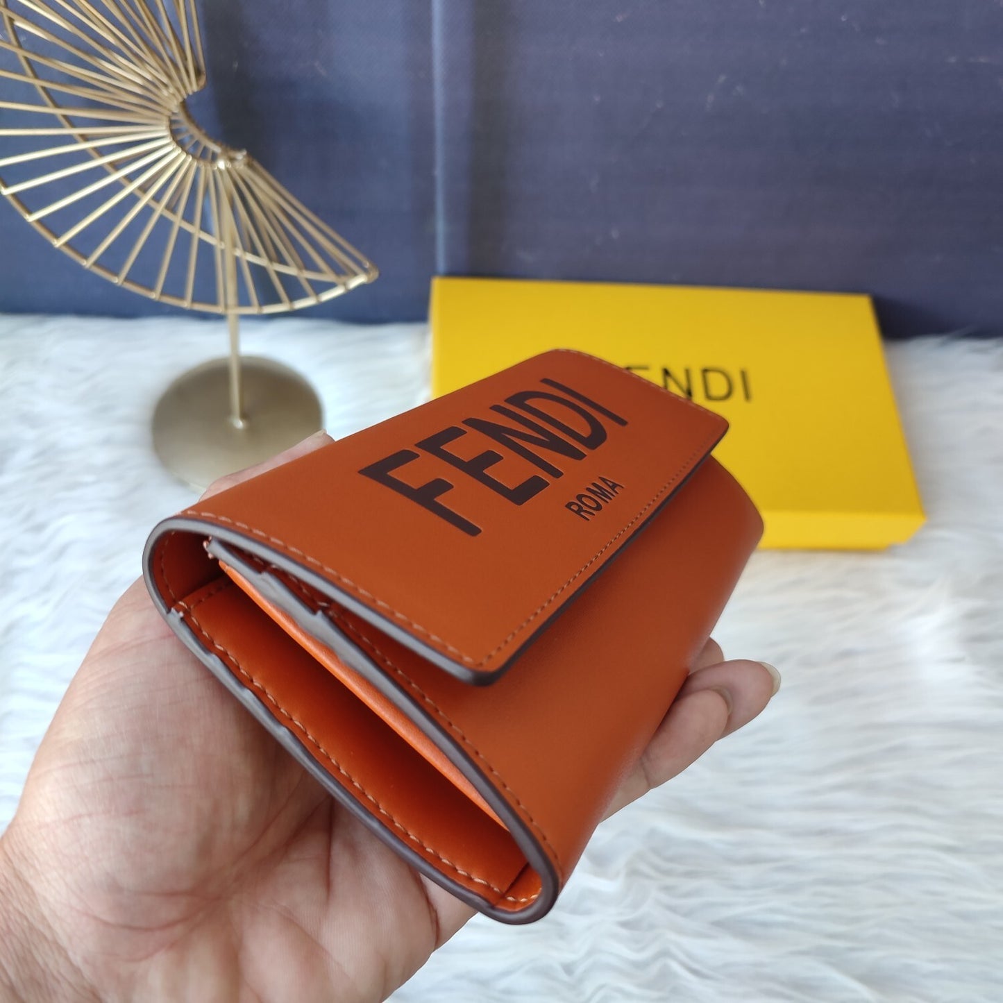 Fendi Roma Continental Brown Leather Wallet