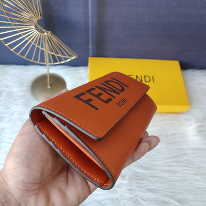 Fendi Roma Continental Brown Leather Wallet