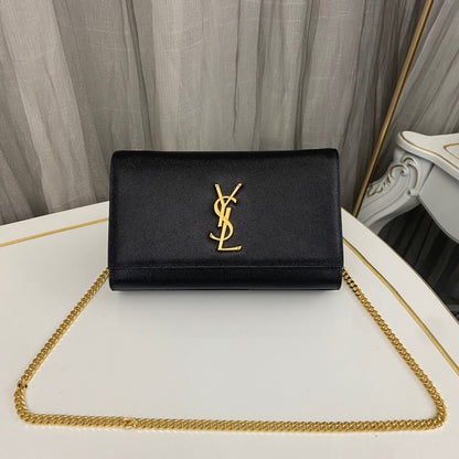 Saint Laurent Kate Medium in Grain De Poudre Embossed Leather