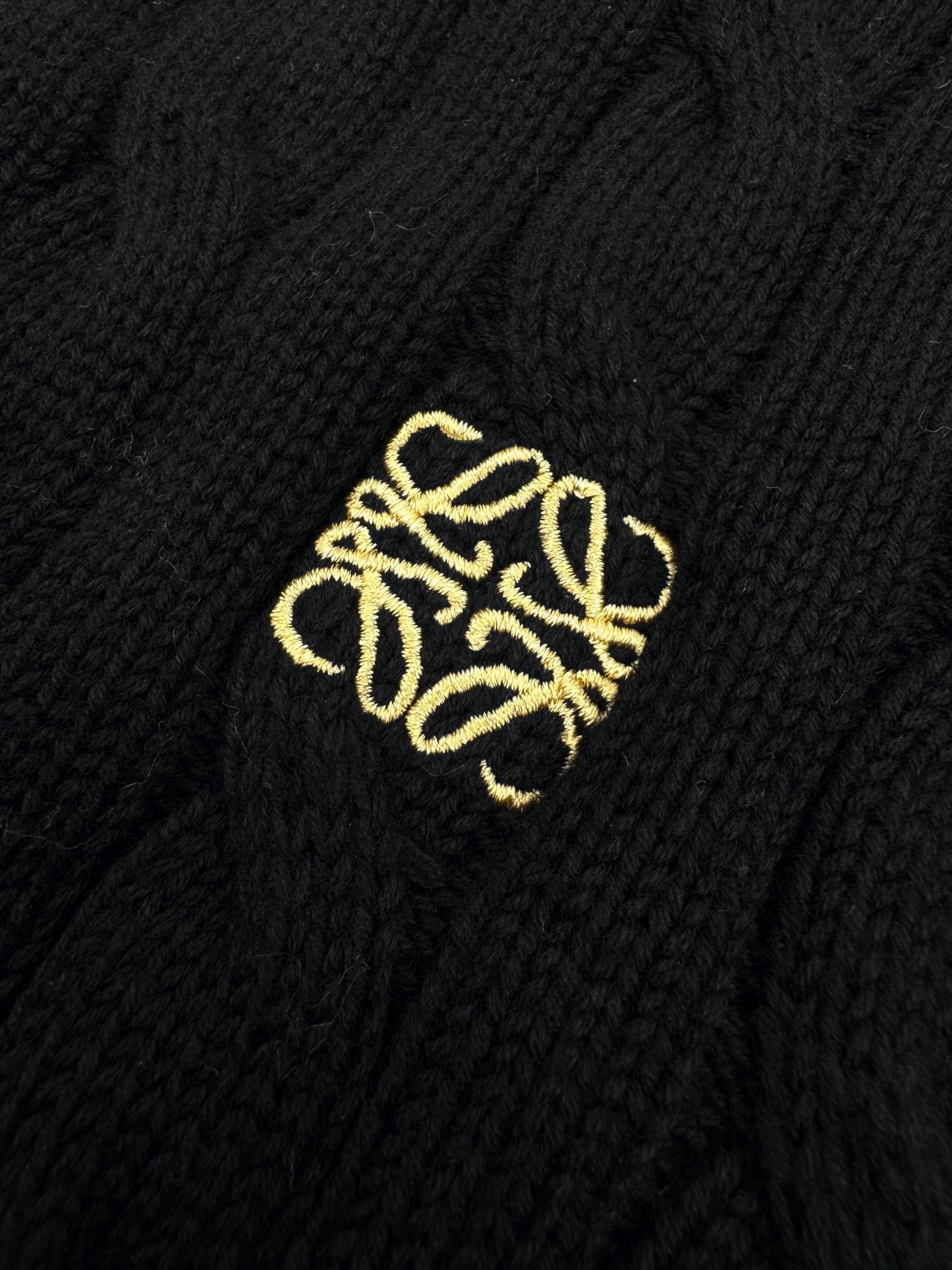 Loewe Anagram Knitted Cardigan "Black"