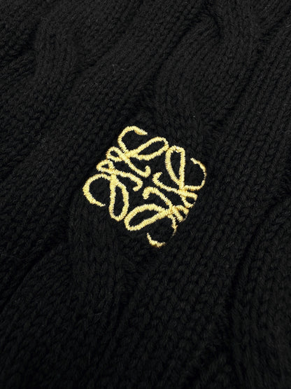 Loewe Anagram Knitted Cardigan "Black"