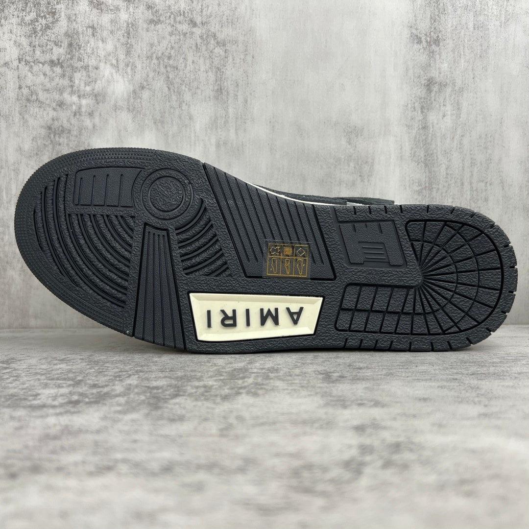 Amiri Skel Top Low "White-Grey-Black"