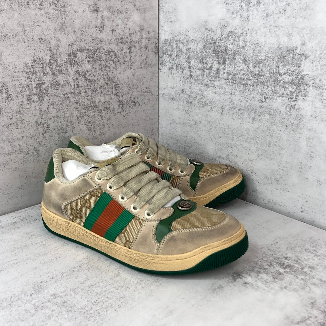 Gucci Screener "Distressed Beige-Green"