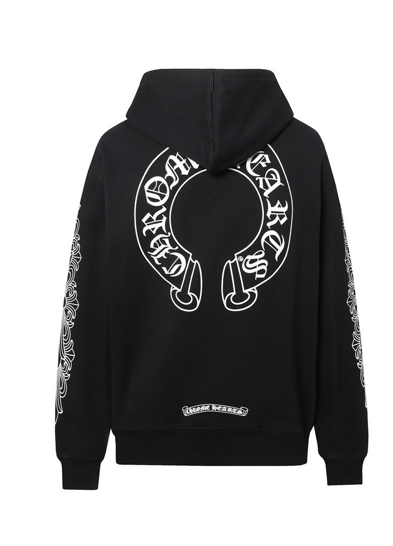 Chrome Hearts Zip-Up Hoodie "Black-White"