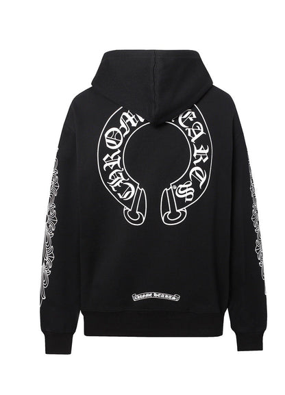 Chrome Hearts Zip-Up Hoodie "Black-White"
