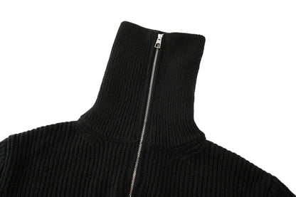 Moncler Logo Rib Wool Turtleneck "Black"