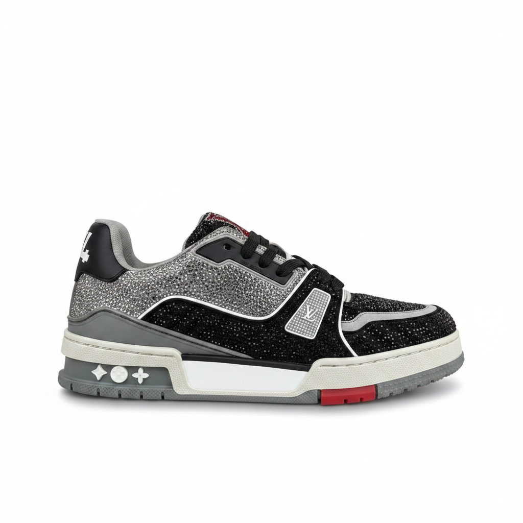 Louis Vuitton LV Trainers "Black-Grey" Crystals