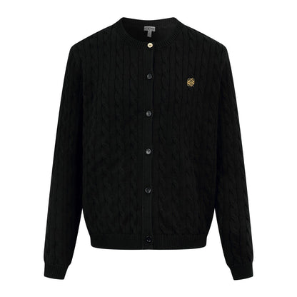 Loewe Anagram Knitted Cardigan "Black"