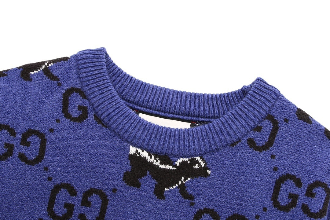 Gucci GG and Skunk Sweater "Purple-Black"