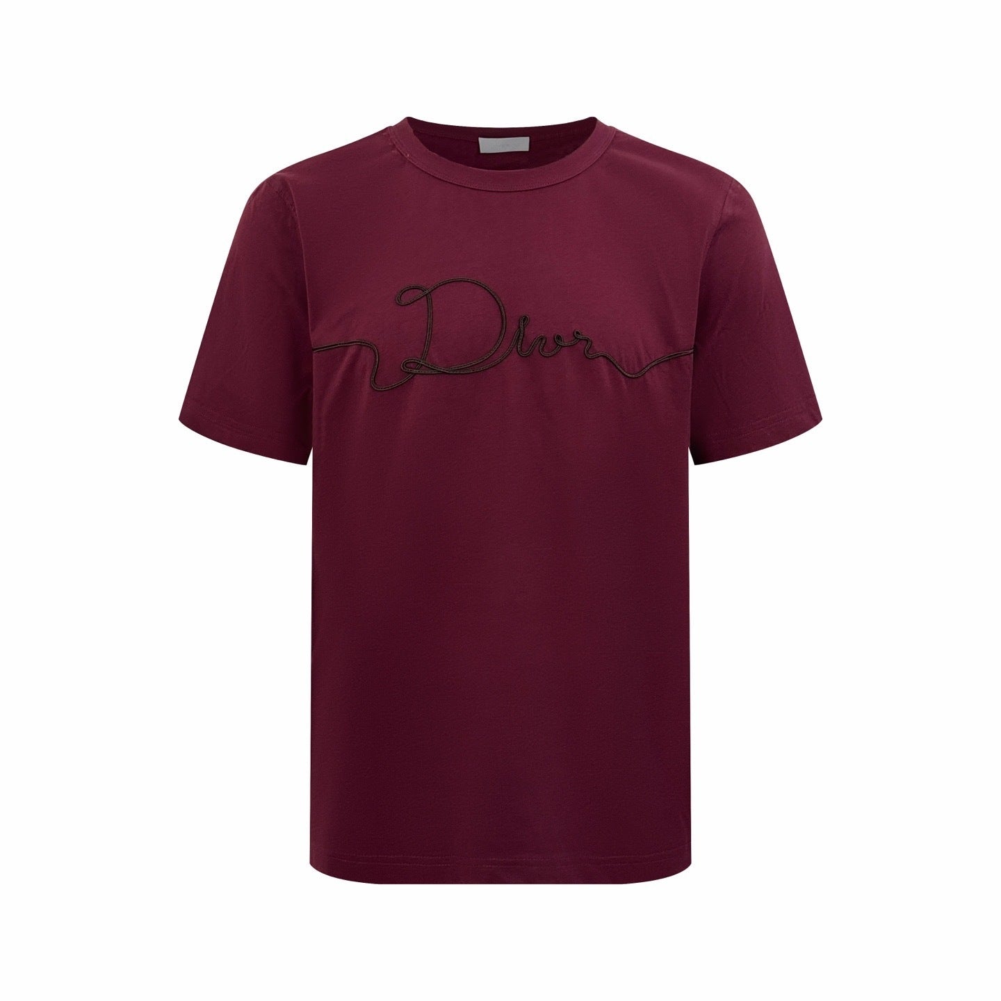 Dior Ribbon T-Shirt "Burgundy Cotton Jersey"