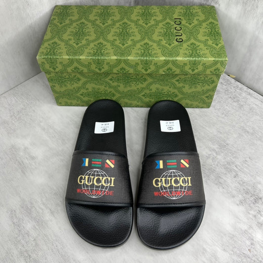 Gucci Worldwide Slides "Black"