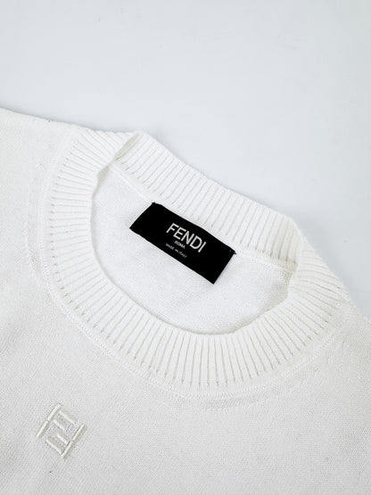 Fendi Cotton and Cashmere Jumper "White"