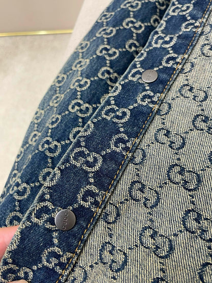 Gucci GG Cotton Denim Jacquard Shirt