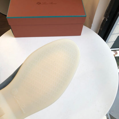 Loro Piana Summer Walk Loafers "Steel Blue"