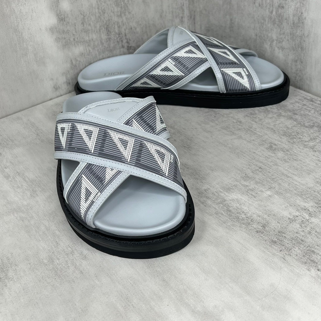 Dior CD Diamonds Slides "Grey"