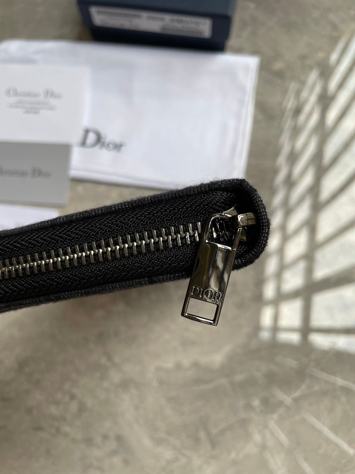 Dior Zipped Long Wallet "Black Dior Oblique Jacquard"