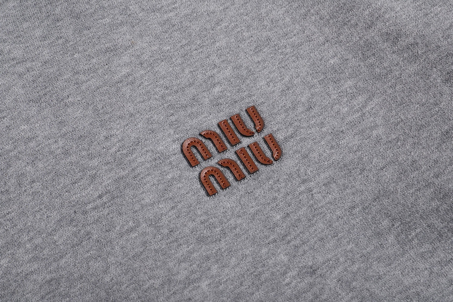Miu Miu Jersey Zip-up Hoodie "Grey"