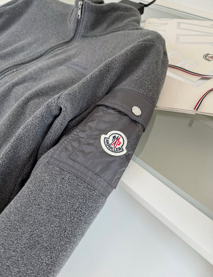 Moncler Fleece Zip Jacket "Gray"
