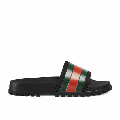 Gucci Slide Sandal with Web "Black"