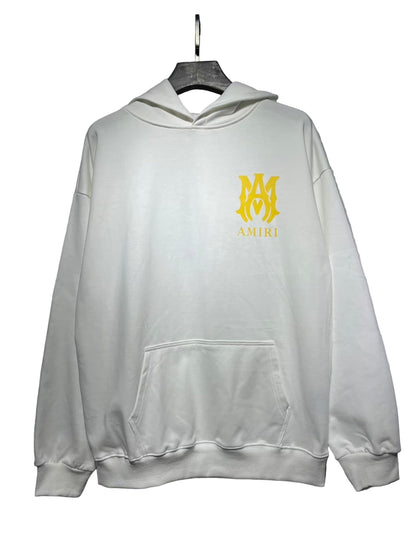 Amiri MA Logo Hoodie "White-Yellow"