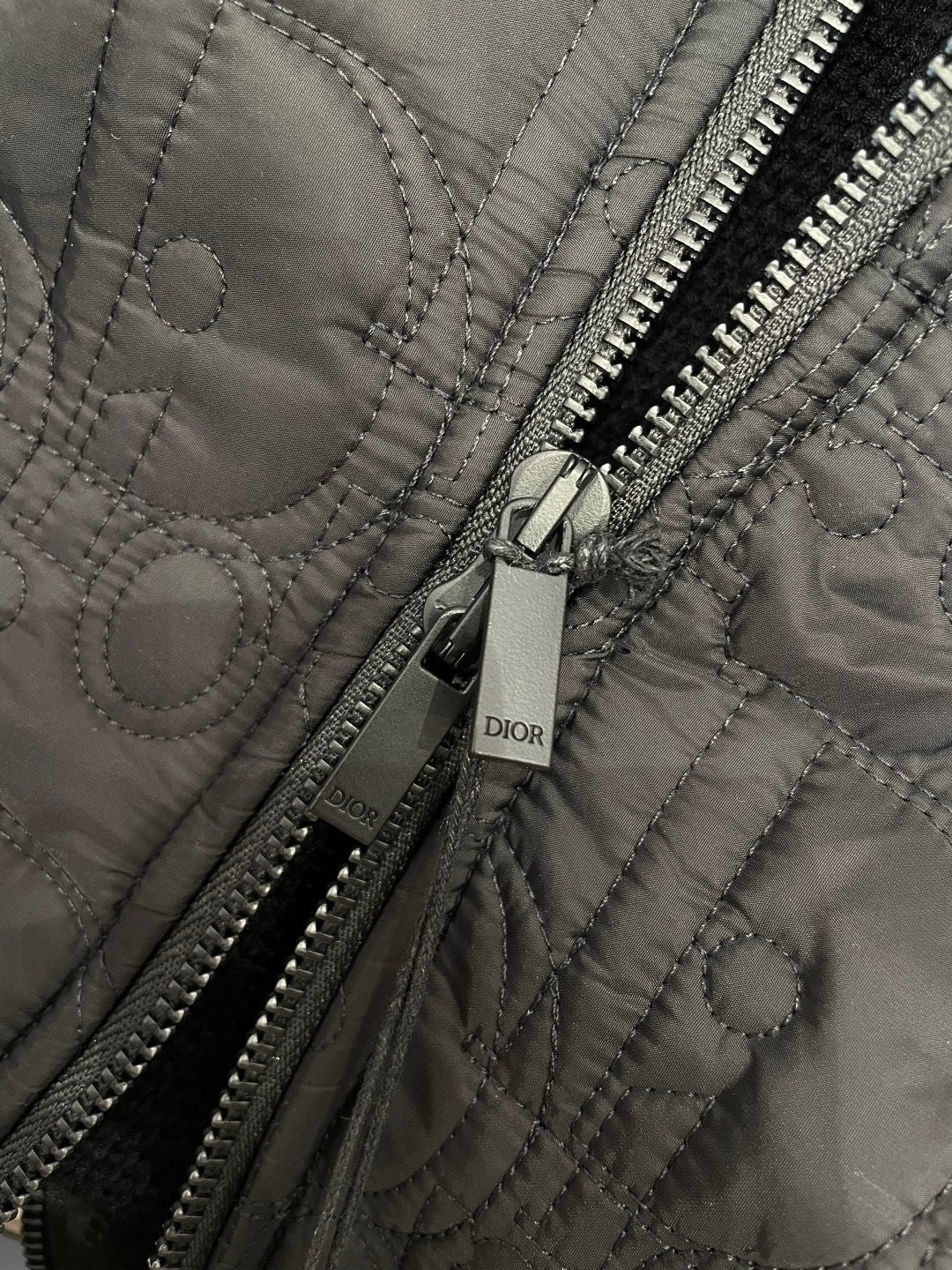 Dior Oblique Hooded Blouson Jacket "Black Cotton Blend Knit"