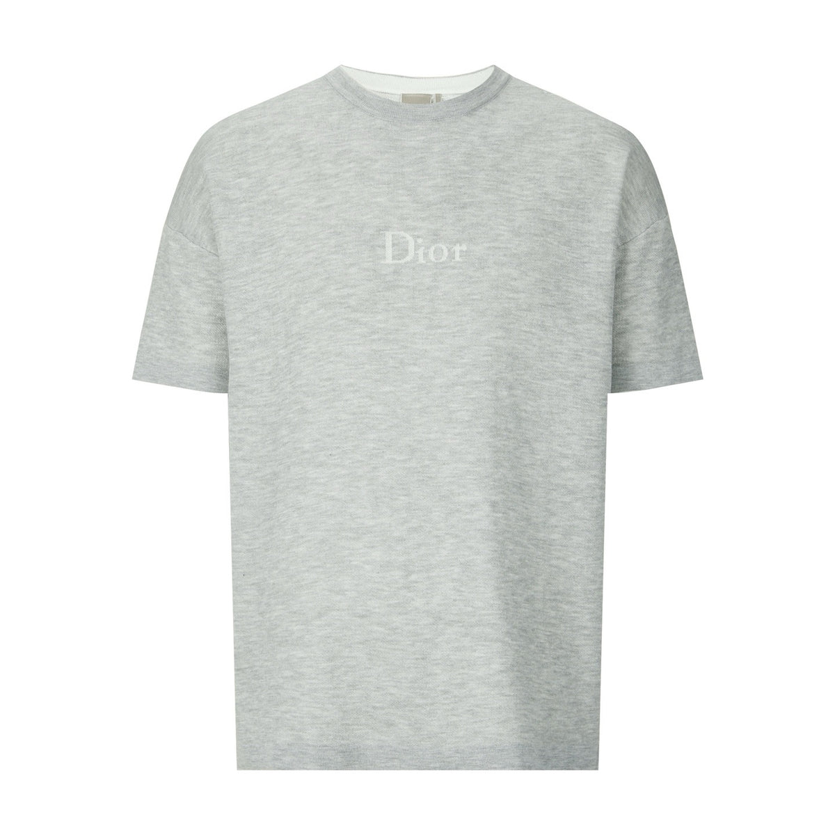 Dior T-shirt with Dior Signature "Gray Cotton Knit"