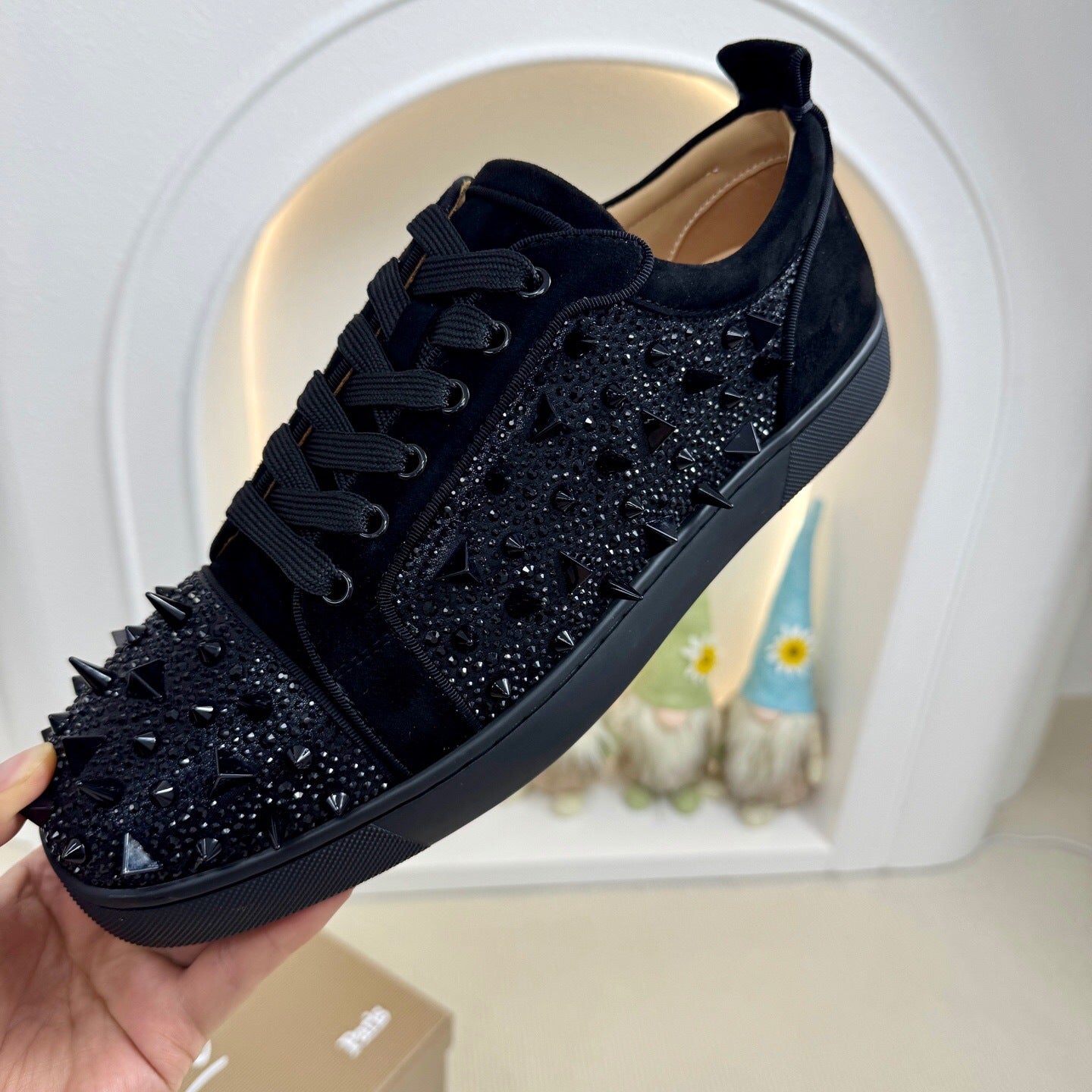 Christian Louboutin Louis Junior P Pik Pik Strass "Black"