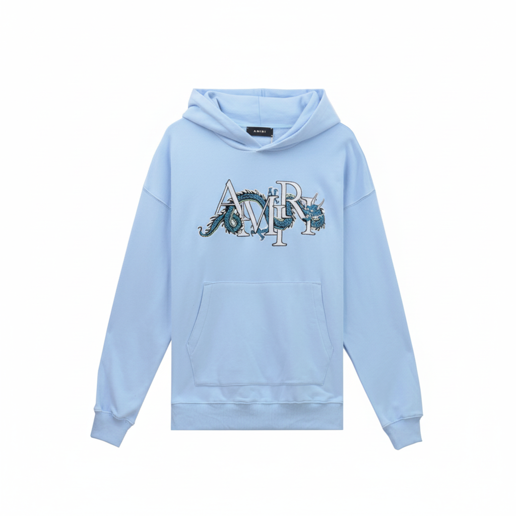 Amiri CNY Dragon Hoodie "Baby Blue"