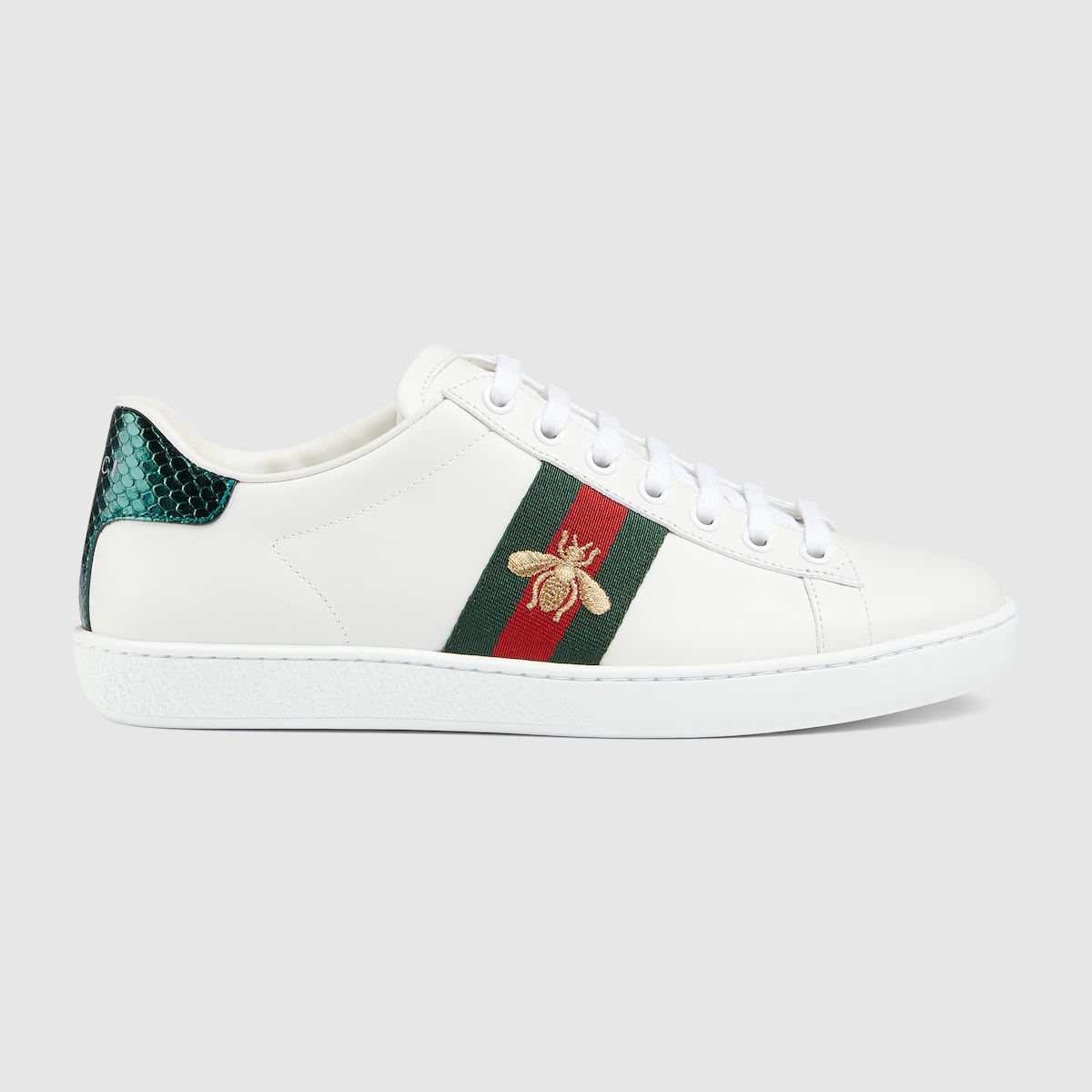 Gucci Ace Trainer with Bee "White"