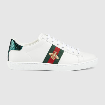 Gucci Ace Trainer with Bee "White"