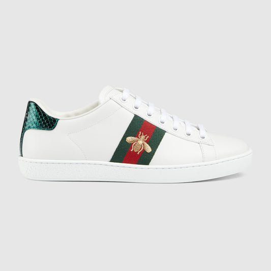 Gucci Ace Trainer with Bee "White"