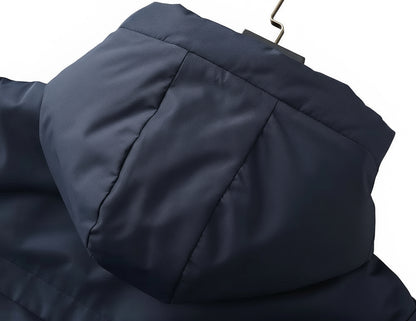Prada Long Down Jacket "Navy Blue"